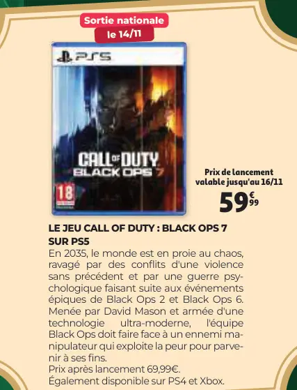 Aanbieding: Call of duty: BLACK OPS 7 sur ps5