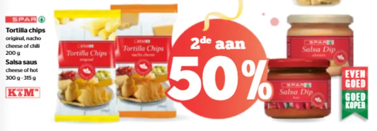Promotie: Tortilla chips of salsa saus