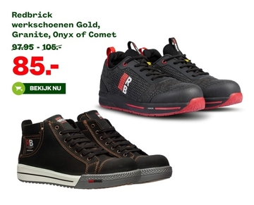 Aanbieding: Redbrick werkschoenen Gold, Granite, Onyx of 