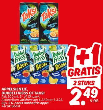 Aanbieding: Appelsientje, DubbelFrisss of Taksi