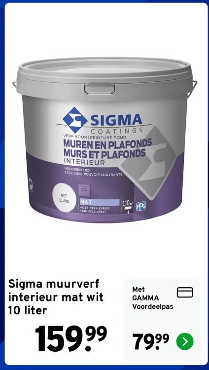 Aanbieding: Sigma muurverf interieur mat wit