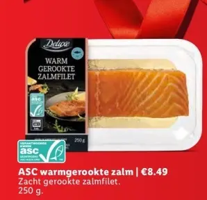 Aanbieding: ASC warmgerookte zalm