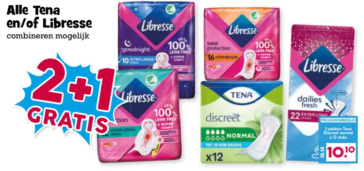 Aanbieding: Tena Discreet Normal / Libresse