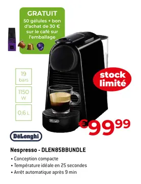 Offre: Nespresso - DLEN85BBUNDLE