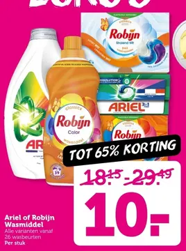 Aanbieding: Ariel of Robijn Wasmiddel