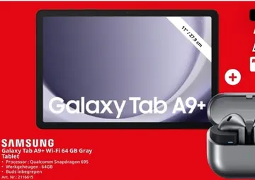 Aanbieding: Galaxy Tab A9+ Wi-Fi 64 GB Gray Tablet