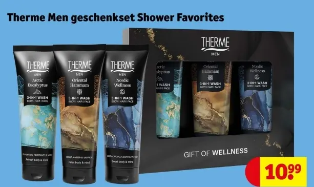 Aanbieding: Therme Men geschenkset Shower Favorites