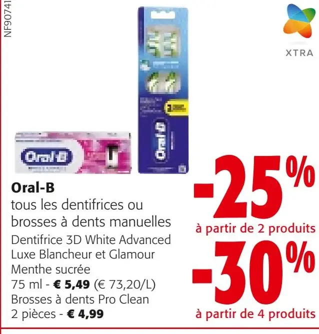 Offre: Oral-B tous les dentifrices ou brosses à dents