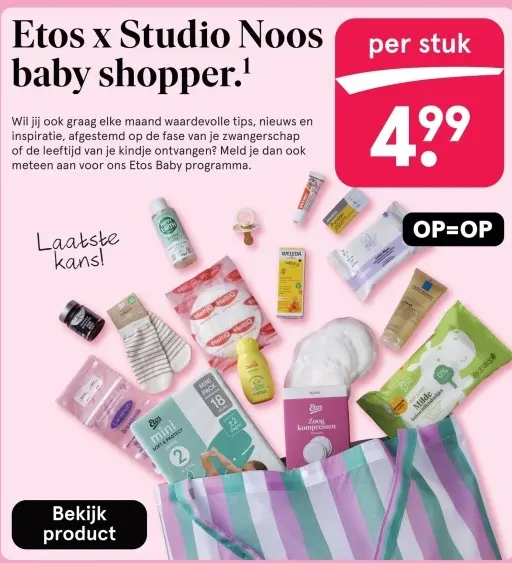 Aanbieding: Etos x Studio Noos baby shopper