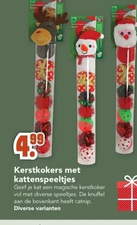 Aanbieding: Kerstkokers met kattenspeeltjes