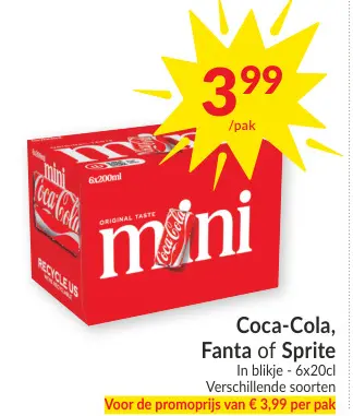 Promotie: Coca-Cola, Fanta of Sprite