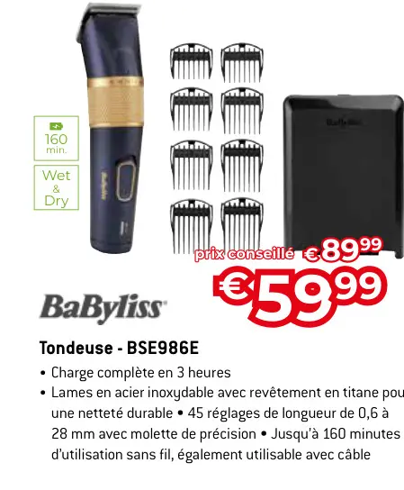 Offre: Tondeuse - BSE986E