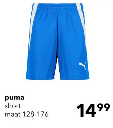 Aanbieding: Puma TeamLIGA kinder voetbalshort blauw