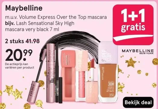 Aanbieding: Maybelline mascara