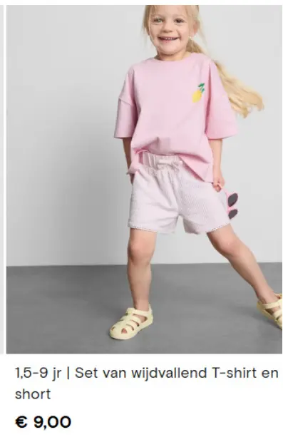 Aanbieding: Set van wijdvallend T-shirt en short