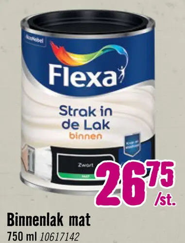 Aanbieding: FLEXA Strak in de lak binnenlak mat zwart 750 ml