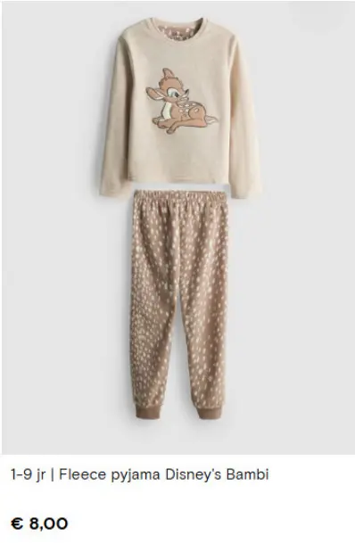 Aanbieding: Fleece pyjama Disney's Bambi