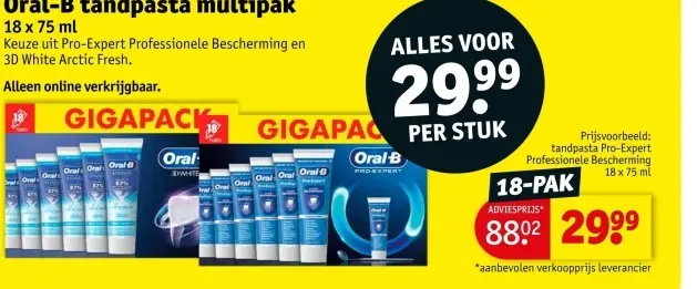 Aanbieding: Oral-B tandpasta multipak