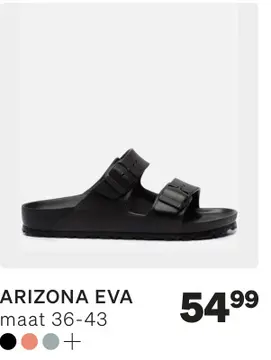 Aanbieding: Birkenstock Arizona Slippers zwart Eva