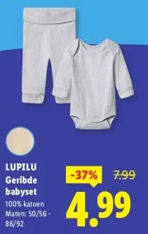 Aanbieding: Geribde babyset