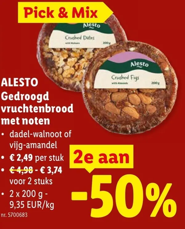 Promotie: Gedroogd vruchtenbrood met noten