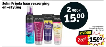 Aanbieding: John Frieda haarverzorging en -styling