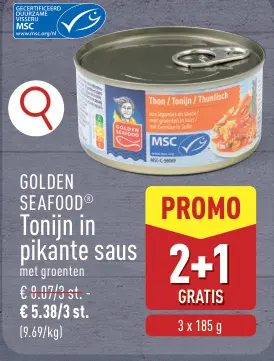 Promotie: Tonijn in pikante saus