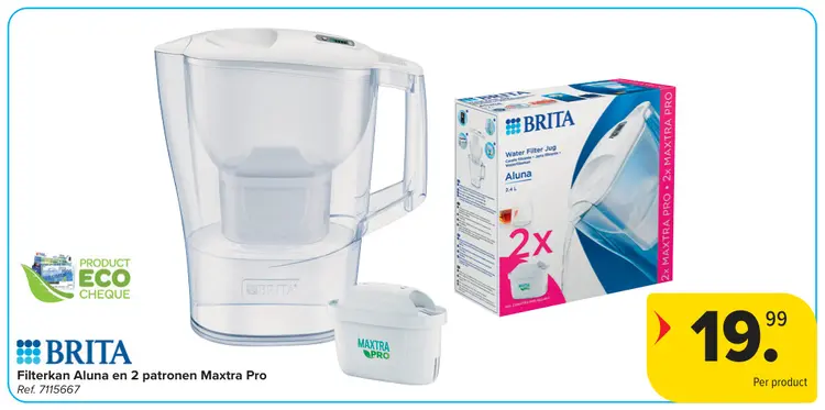 Promotie: Filterkan Aluna en 2 patronen Maxtra Pro