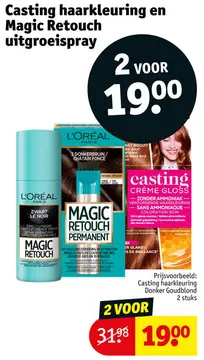 Aanbieding: Casting haarkleuring en uitgroeispray