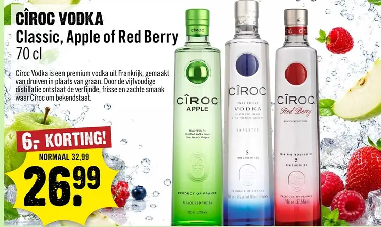 Aanbieding: Ciroc Vodka 70 cl