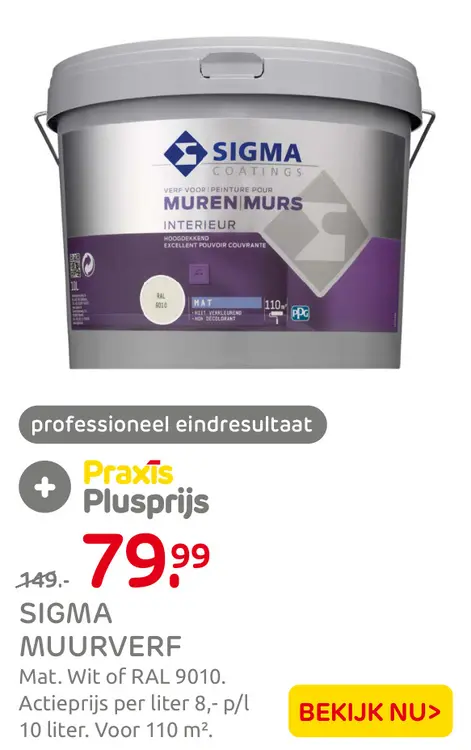 Aanbieding: Sigma muurverf