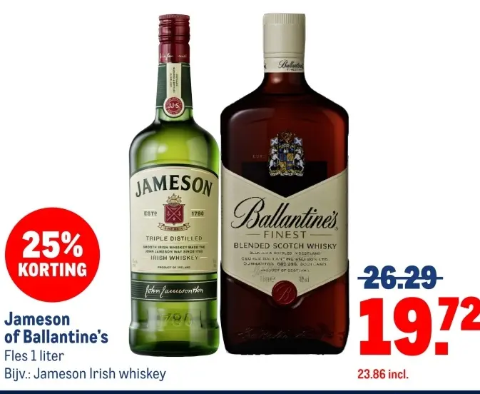 Aanbieding: Jameson of Ballantine's
