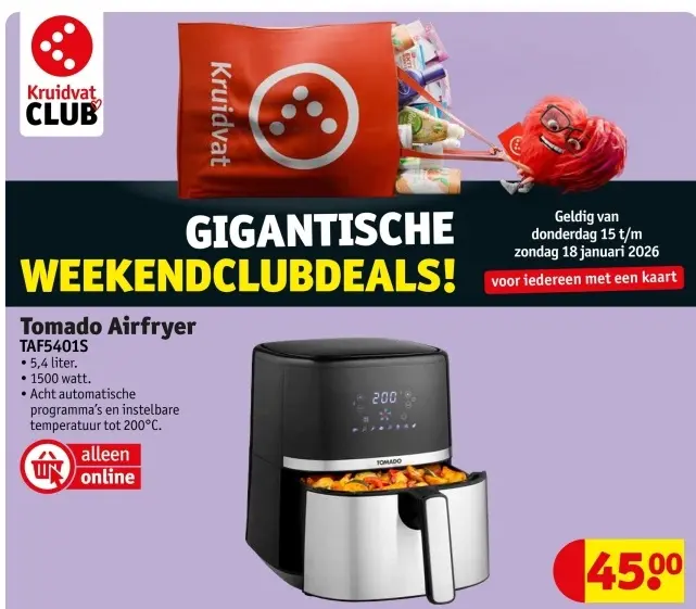 Promotie: Tomado Airfryer