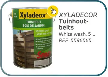Aanbieding: Xyladecor tuinhoutbeits spray white wash zijdeglans 5l