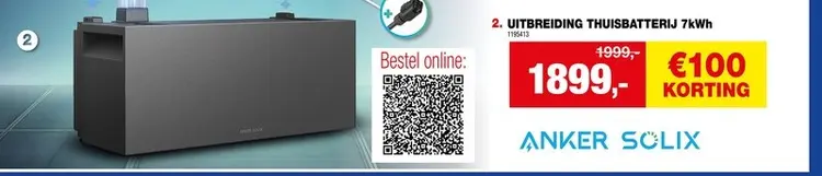 Promotie: Anker Solix Uitbreiding Thuisbatterij 7KWh