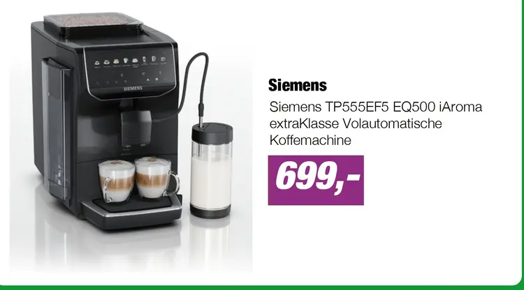 Aanbieding: Siemens TP555EF5 EQ500 iAroma extraKlasse Volautomatische Koffemachine