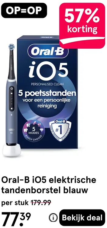 Aanbieding: iO5 elektrische tandenborstel blauw