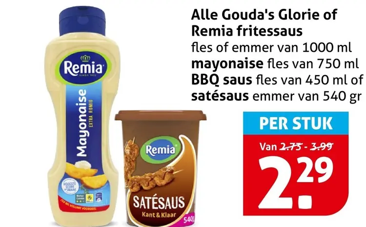 Aanbieding: Alle Gouda's Glorie of Remia fritessaus