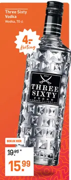 Aanbieding: Three Sixty Vodka 70CL
