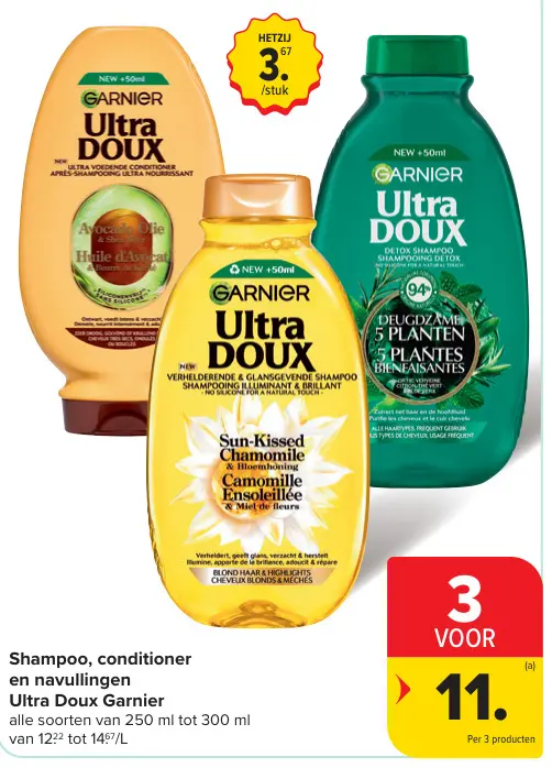 Promotie: Shampoo, conditioner en navullingen Ultra Doux