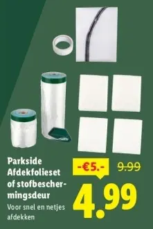 Aanbieding: Afdekfolie of stofbeschermingsdeur