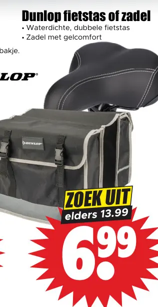 Aanbieding: Dunlop fietstas of zadel