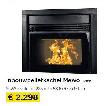 Aanbieding: Inbouwpelletkachel Mewo Flame