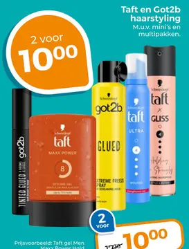 Aanbieding: Taft en Got2b haarstyling