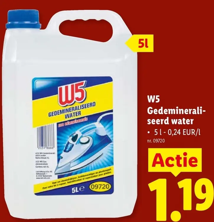 Promotie: Gedemineraliseerd water