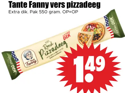 Aanbieding: vers pizzadeeg