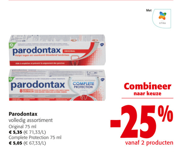 Aanbieding: Parodontax volledig assortiment - 25 % vanaf 2 producten