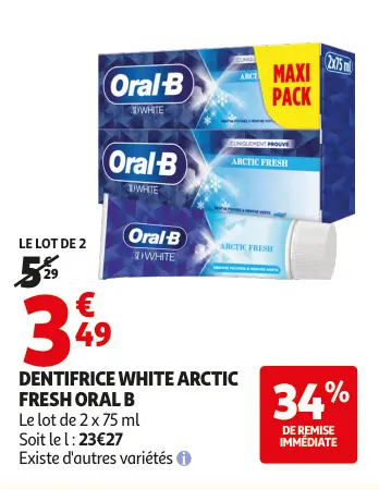 Promotie: Dentifrice white arctic fresh