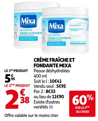 Promotie: Crème fraîche et fondante
