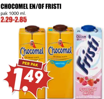 Aanbieding: CHOCOMEL EN/OF FRISTI